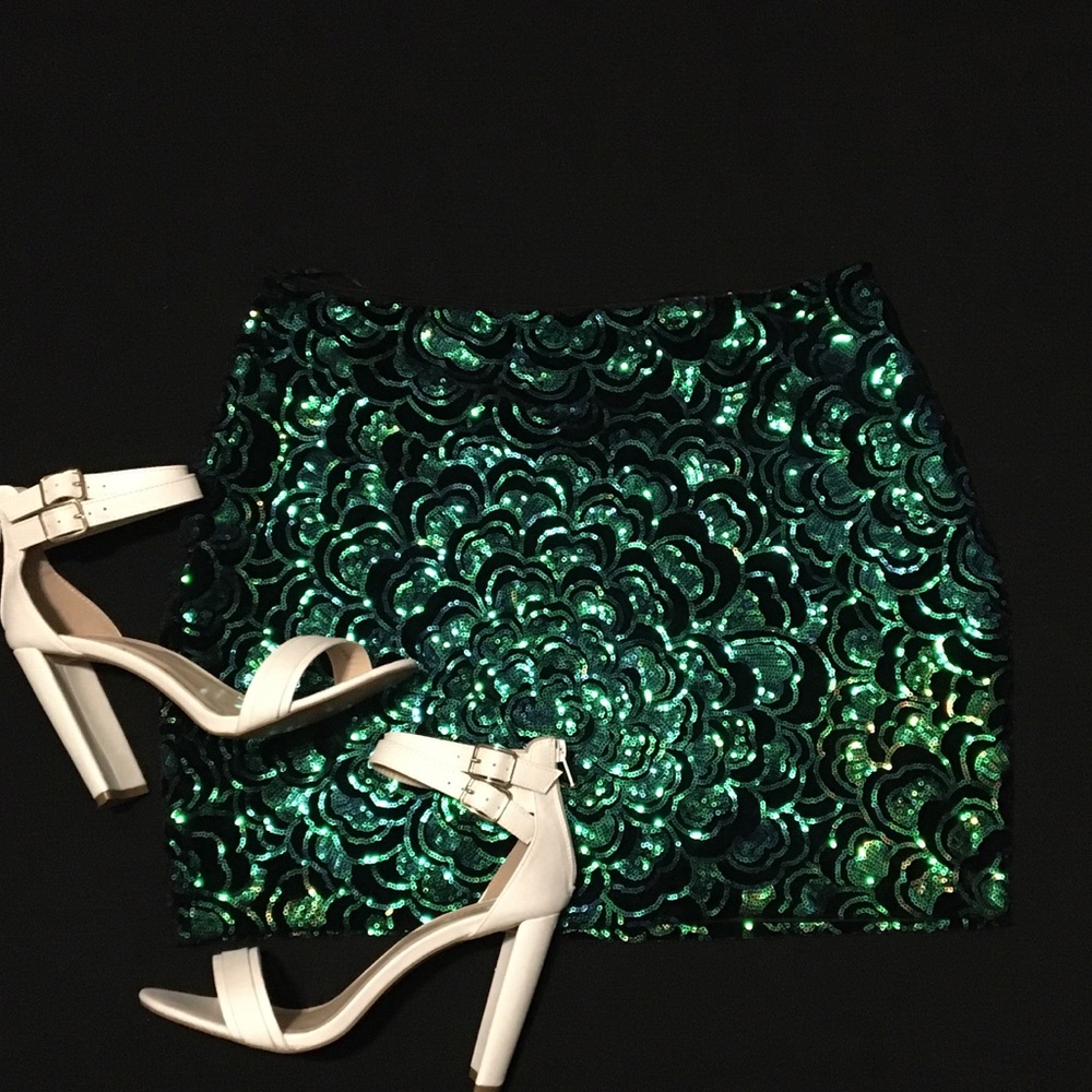 H&M sequin mini skirt